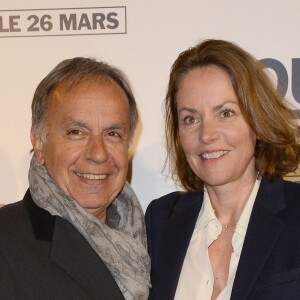 Patrice Dominguez et sa femme Cendrine à l'Avant-première du film "De Toutes Nos Forces" au Gaumont Opéra à Paris, le 17 mars 2014.