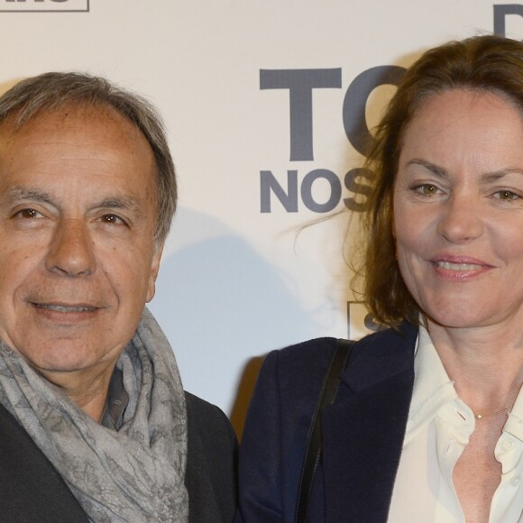 Patrice Dominguez et sa femme Cendrine à l'Avant-première du film "De Toutes Nos Forces" au Gaumont Opéra à Paris, le 17 mars 2014.