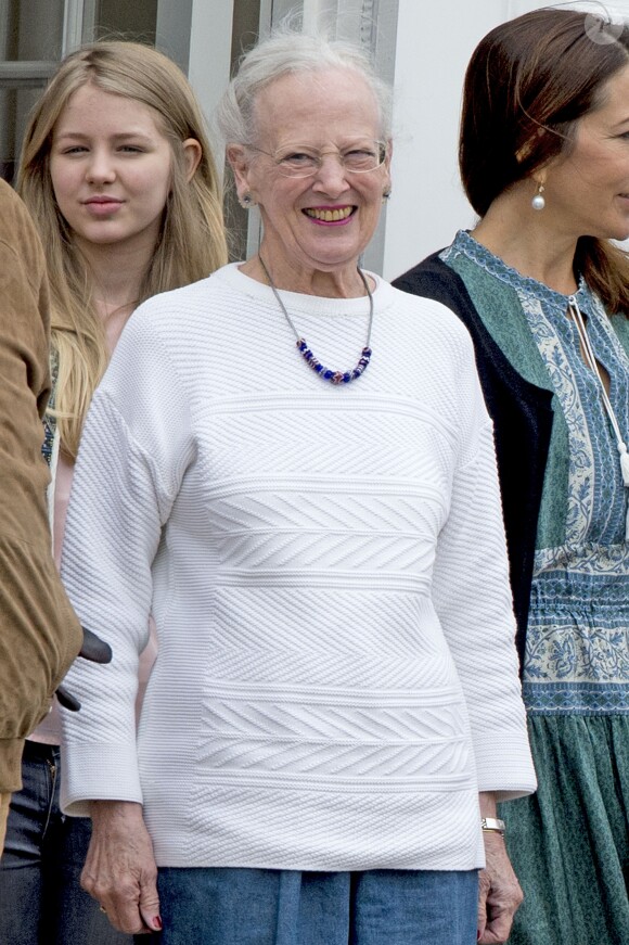 Margrethe II de Danemark au château de Grasten le 15 juillet 2016.