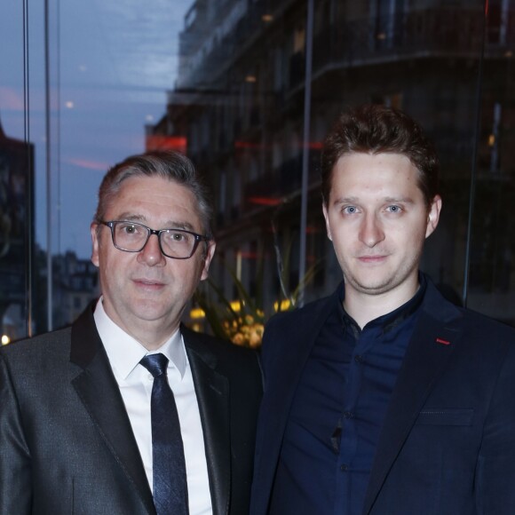 Massimo et Matthieu Mori lors de la soirée de réouverture de l'Emporio Armani Caffé au 149 boulevard Saint-Germain à Paris, le 13 octobre 2016