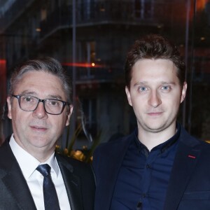 Massimo et Matthieu Mori lors de la soirée de réouverture de l'Emporio Armani Caffé au 149 boulevard Saint-Germain à Paris, le 13 octobre 2016