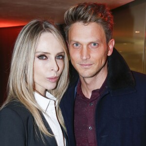 Tonya Kinzinger et Pierre Barbe lors de la soirée de réouverture de l'Emporio Armani Caffé au 149 boulevard Saint-Germain à Paris, le 13 octobre 2016