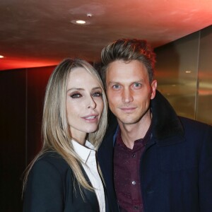 Tonya Kinzinger et Pierre Barbe lors de la soirée de réouverture de l'Emporio Armani Caffé au 149 boulevard Saint-Germain à Paris, le 13 octobre 2016