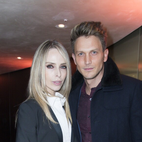 Tonya Kinzinger et Pierre Barbe lors de la soirée de réouverture de l'Emporio Armani Caffé au 149 boulevard Saint-Germain à Paris, le 13 octobre 2016