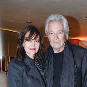 Evelyne Bouix et son mari Pierre Arditi lors de la soirée de réouverture de l'Emporio Armani Caffé au 149 boulevard Saint-Germain à Paris, le 13 octobre 2016