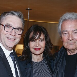 Massimo Mori, Evelyne Bouix et son mari Pierre Arditi lors de la soirée de réouverture de l'Emporio Armani Caffé au 149 boulevard Saint-Germain à Paris, le 13 octobre 2016