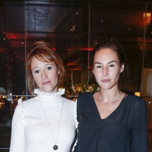 Vanessa Demouy et une invitée lors de la soirée de réouverture de l'Emporio Armani Caffé au 149 boulevard Saint-Germain à Paris, le 13 octobre 2016