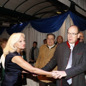 Le Prince Albert II de Monaco participe à la soirée d'ouverture de la 11ème édition de l'Oktoberfest au Café de Paris, à Monaco, le 14 octobre 2016.