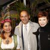 Mitra Moghadam, Jean-Luc Carcenac et sa femme participent à la soirée d'ouverture de la 11ème édition de l'Oktoberfest au Café de Paris, à Monaco, le 14 octobre 2016.