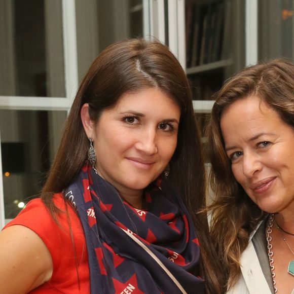 Exclusif - Malika Benshila Hutin et Jade Jagger - Soirée "Fashion Charity Art" en association avec la fondation Claude Pompidou au Mona Bismarck American Center à Paris le 5 octobre 2016. Ce soir l'agence Pink Heater s'associe à la fondation pour cette où sont vendues et exposée des oeuvres de dix grands artistes contemporains comme Pierre et Gilles, Karl Lagerfeld, Bernard Venet, Erro, Karl Lagasse et Jade Jagger, la fille unique de Bianca et Mick Jagger, qui présentait également sa collection de bijoux qu'elle a dessinée pour cet événement. © CVS/LMS/Bestimage