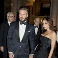 David Beckham et sa femme Victoria Beckham au Gala "Alexander McQueen : Savage Beauty" au Victoria and Albert Museum à Londres, le 12 mars 2015.