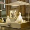 Photo lors de l'inauguration le 17 octobre 2016 au palais royal Drottningholm à Stockholm de l'exposition "Les robes de mariée royales, 1976-2015".