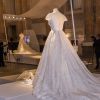 Robe de mariée de la princesse Madeleine de Suède lors de l'inauguration le 17 octobre 2016 au palais royal Drottningholm à Stockholm de l'exposition "Les robes de mariée royales, 1976-2015".