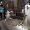 Robe de mariage Dior de la reine Silvia de Suède lors de l'inauguration le 17 octobre 2016 au palais royal Drottningholm à Stockholm de l'exposition "Les robes de mariée royales, 1976-2015".