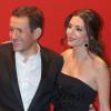 Dany Boon et sa femme Yaël - Photocall au Fouquet's lors de la 40e cérémonie des César à Paris le 20 février 2015