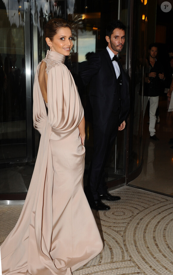 Cheryl Fernandez-Versini (Cheryl Cole) et son mari Jean-Bernard Fernandez-Versini rentrent à l'hôtel Martinez après leur soirée à Cannes le 15 mai 2015, ors du 68 ème Festival International du Film de Cannes