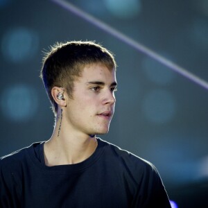 Justin Bieber en concert à Amsterdam dans la cadre de sa tournée "Purpose World Tour". Pays-Bas, le 8 octobre 2016.