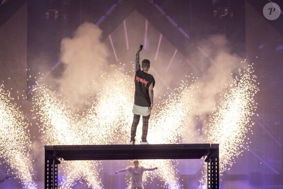 Justin Bieber en concert au Tele2 Arena à Stockholm en Suède le 29 septembre 2016.