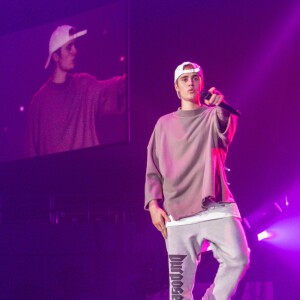 Justin Bieber en concert à Birmingham dans le cadre de son Purpose World Tour, le 17 octobre 2016