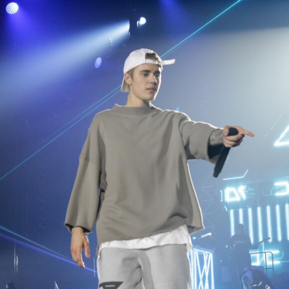 Justin Bieber en concert à Birmingham dans le cadre de son Purpose World Tour, le 17 octobre 2016