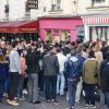 Ouverture de la boutique de popcorn "Yummy Pop" de Scarlett Johansson et son mari Romain Dauriac dans le quartier du Marais à Paris, France, le 22 octobre 2016.