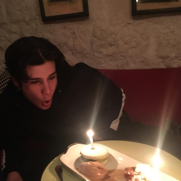 Le fils d'Emmanuelle Seigner, Elvis Polanski, fête ses 18 ans en avril 2016.