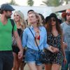Diane Kruger, Joshua Jackson et Nina Dobrev au 5e jour du Festival de "Coachella Valley Music and Arts" à Indio Le 18 avril 2015