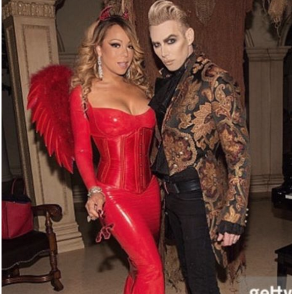 Mariah Carey et son ami Kristofer Buckle à sa soirée d'Halloween. Photo publiée sur Instagram le 24 octobre 2016