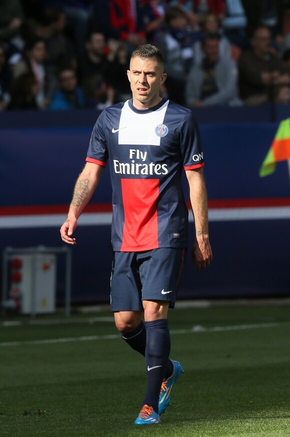 Jérémy Ménez quand il jouait au PSG au Parc des Princes à Paris le 5 avril 2014.