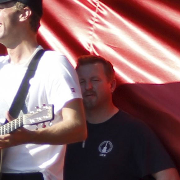 Chris Martin lors des Répétitions pour le "Global Citizen Festival" à Central Park à New York, le 23 septembre 2016.