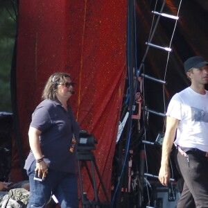 Chris Martin aux Répétitions pour le "Global Citizen Festival" à Central Park à New York, le 23 septembre 2016.