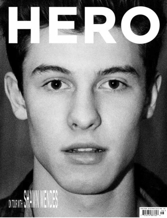 Shawn Mendes fait la Une du magazine Hero, au mois d'octobre 2016