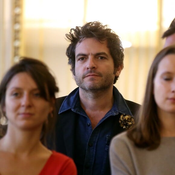 Le chanteur M (Matthieu Chedid) - Audrey Azoulay a fait commandeur de l'Ordre des Arts et des Lettres Louis Chedid dans le salon du ministère de la Culture à Paris, le 25 Octobre 2016. © Dominique Jacovides/Bestimage