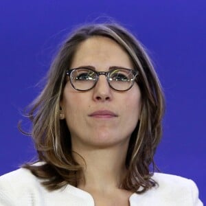 Maud Fontenoy lors d'une Matinée de travail consacrée à l'environnement, la mer et l'énergie, au siège du parti Les Républicains, à Paris, France, le 3 mai 2016. © Stéphane Lemouton/Bestimage