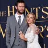 Chris Hemsworth et sa femme Elsa Pataky lors de la première de "The Huntsman Winter's War" (Blanche Neige et le chasseur 2) au Village Theatre à Los Angeles, le 11 avril 2011.
