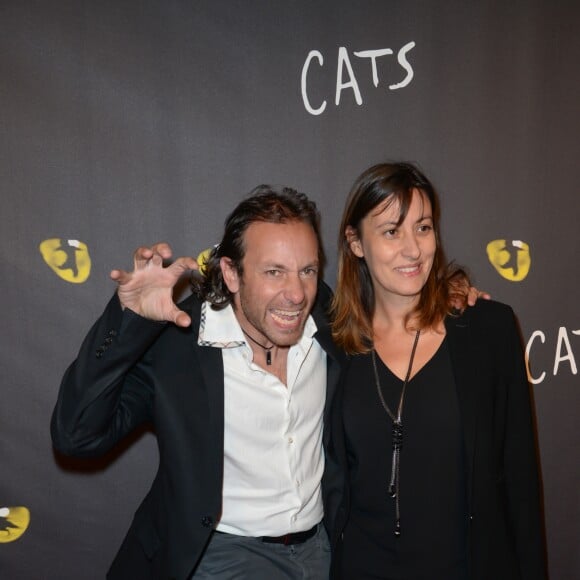 Philippe Candeloro et sa femme Olivia - Première de la comédie musicale "Cats" au théâtre Mogador à Paris, le 1er octobre 2015.