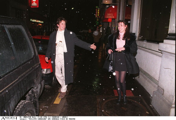 Philippe Candeloro et Olivia à Paris, le 23 février 1996.