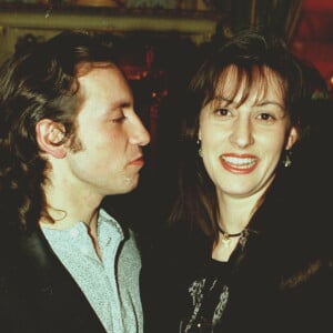 Philippe Candeloro et Olivia à Paris, le 8 avril 1997. 