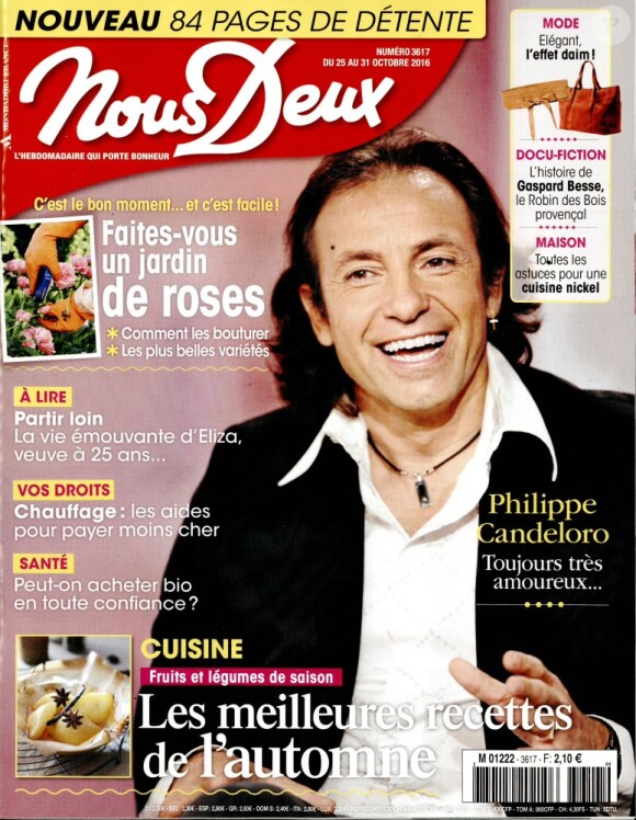Philippe Candeloro en couverture de "Nous Deux", en kiosques le 25 octobre 2016.