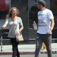 Exclusif - Steven Gerrard et sa femme Alex dans les rues de West Hollywood, le 4 juin 2016. Le couple attend un quatrième enfant pour 2017.