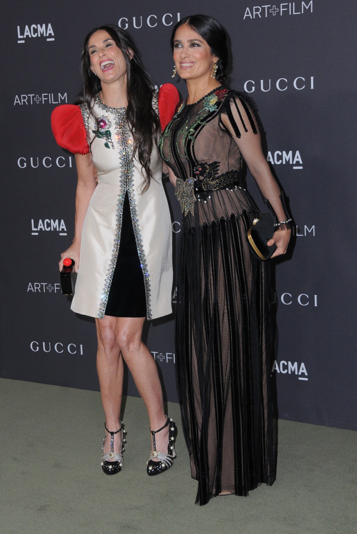 Photo Demi Moore Salma Hayek Au Gala Lacma Art Film Los Angeles