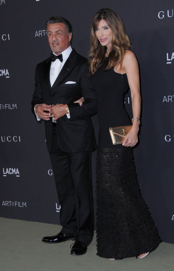 Sylvester Stallone et sa femme Jennifer Flavin au gala LACMA Art + Film à Los Angeles, le 29 octobre 2016 © Birdie Thompson/AdMedia via Zuma/Bestimage