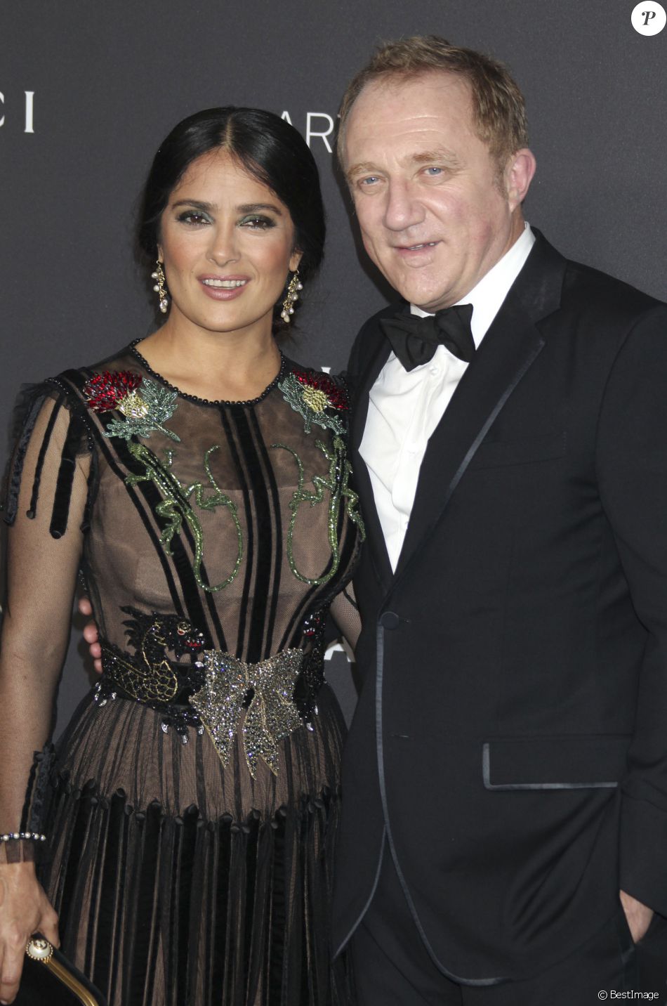  Salma  Hayek et son mari  Francois Henri Pinault au gala 