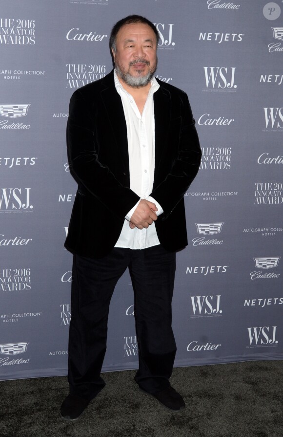Ai Weiwei - WSJ Innovator Awards 2016 au musée d'art moderne de New York. Le 2 novembre 2016.