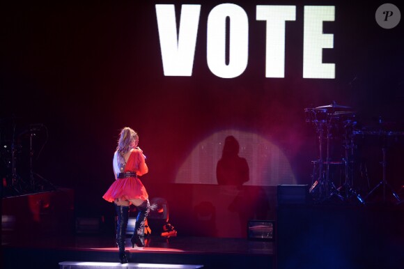 Concert de Jennifer Lopez en soutien à la candidate démocrate aux élections présidentielles US Hillary Clinton à Miami le 29 octobre 2016.