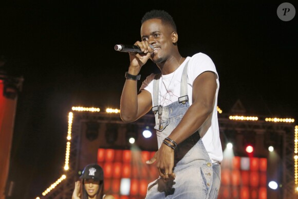 Black M lors du 11ème concert de la tolérance à Agadir le 22 octobre 2016.