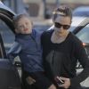 Ben Affleck et Jennifer Garner sortent déjeuner ensemble avec leur fils Samuel à Santa Monica le 4 novembre 2016.