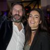 Fréderic Beigbeder et sa femme Lara Micheli - Le prix de Flore 2016 pour Nina Yargekov et sa "Double nationalité" au Café de Flore à Paris, France, le 8 novembre 2016.