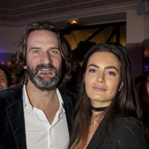 Fréderic Beigbeder et sa femme Lara Micheli - Le prix de Flore 2016 pour Nina Yargekov et sa "Double nationalité" au Café de Flore à Paris, France, le 8 novembre 2016