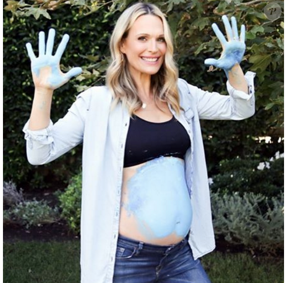 Molly Sims, enceinte de son troisème enfant, attend un petit garçon. Photo publiée sur Instagram le 9 novembre 2016